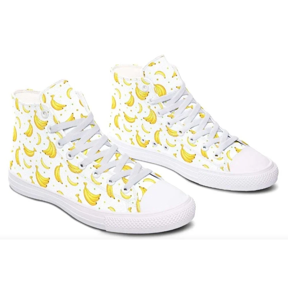 Raad Shop I Love Bananas Unisex Women's Sz 7/Men's Sz 5.5 /High Top Sneaker Shoe